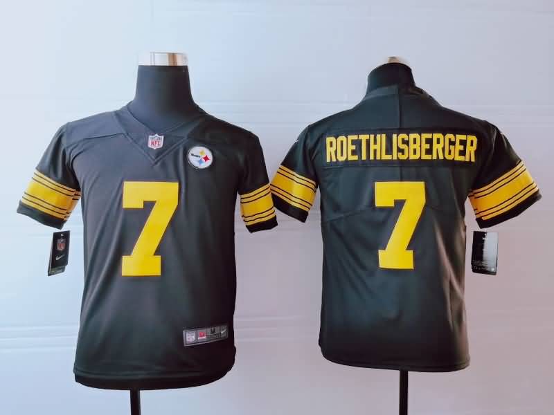 Kids Pittsburgh Steelers Black #7 ROETHLISBERGER NFL Jersey 03 Kids Pittsburgh Steelers Black #7 ROETHLISBERGER NFL Jersey 03