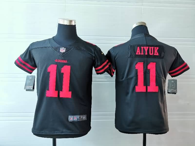 Kids San Francisco 49ers Black #11 AIYUK NFL Jersey Kids San Francisco 49ers Black #11 AIYUK NFL Jersey