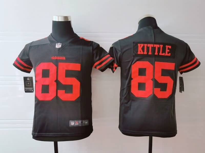 Kids San Francisco 49ers Black #85 KITTLE NFL Jersey Kids San Francisco 49ers Black #85 KITTLE NFL Jersey