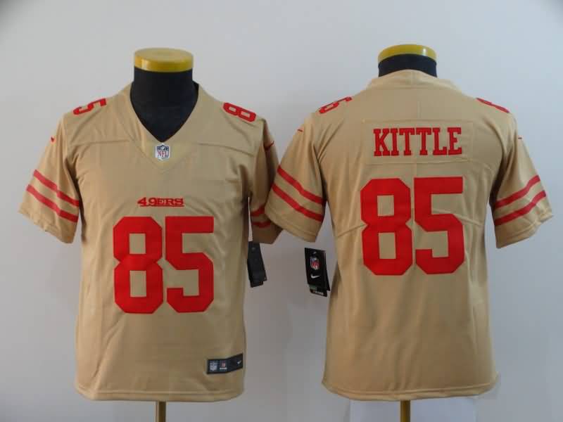 Kids San Francisco 49ers Grey #85 KITTLE Inverted Legend NFL Jersey Kids San Francisco 49ers Grey #85 KITTLE Inverted Legend NFL Jersey