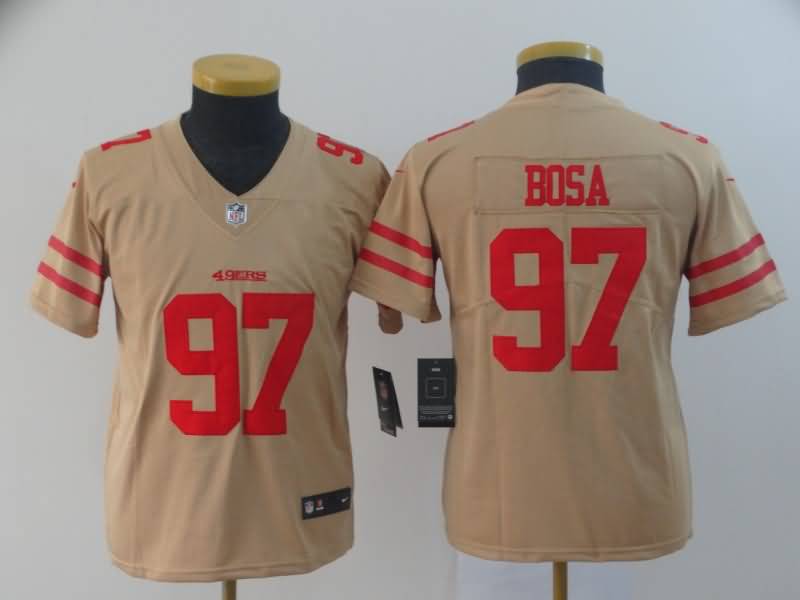 Kids San Francisco 49ers Grey #97 BOSA Inverted Legend NFL Jersey Kids San Francisco 49ers Grey #97 BOSA Inverted Legend NFL Jersey