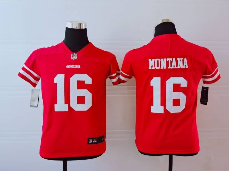 Kids San Francisco 49ers Red #16 MONTANA NFL Jersey Kids San Francisco 49ers Red #16 MONTANA NFL Jersey