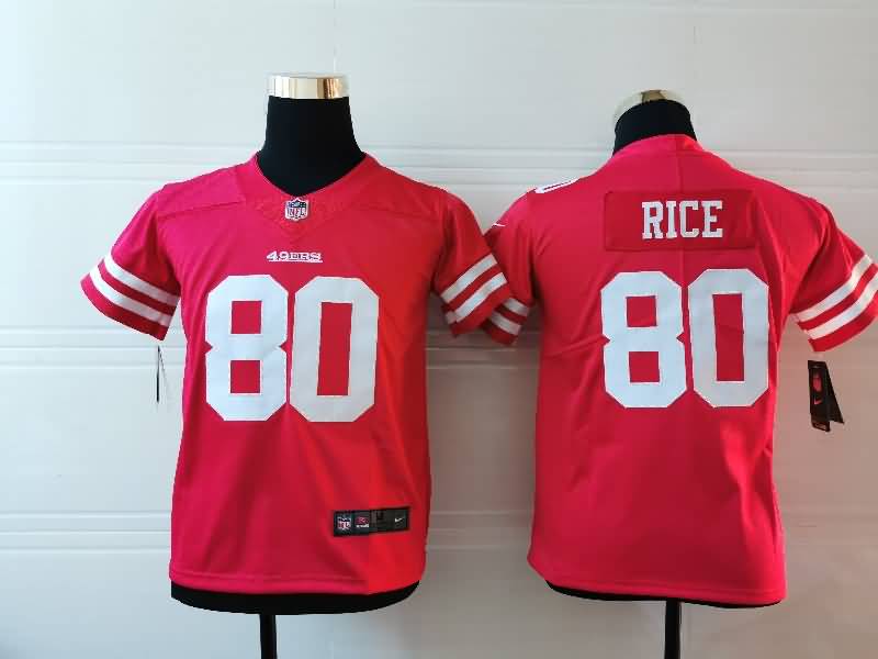 Kids San Francisco 49ers Red #80 RICE NFL Jersey Kids San Francisco 49ers Red #80 RICE NFL Jersey