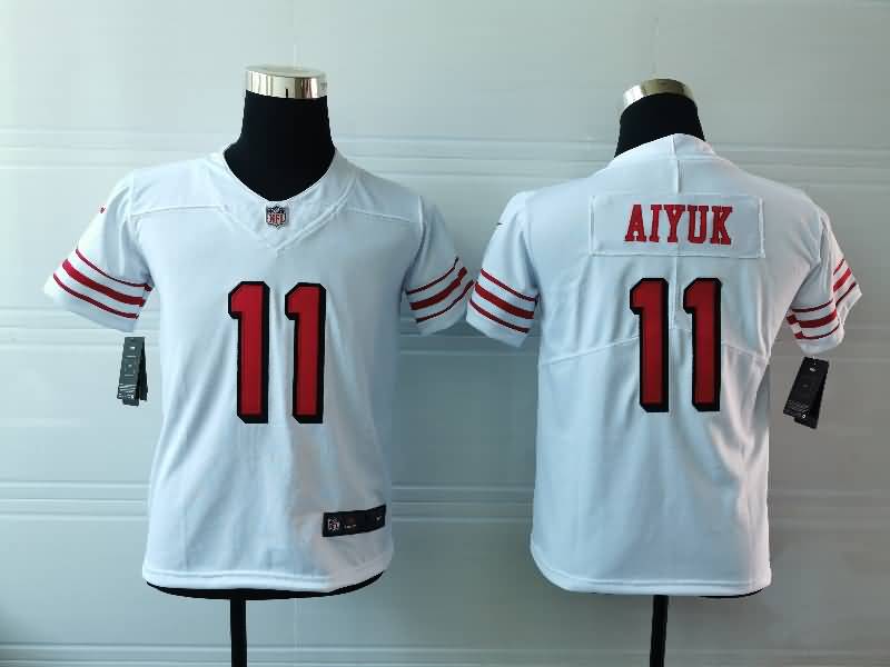Kids San Francisco 49ers White #11 AIYUK Retro NFL Jersey Kids San Francisco 49ers White #11 AIYUK Retro NFL Jersey