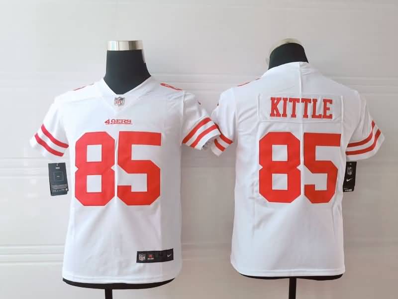 Kids San Francisco 49ers White #85 KITTLE NFL Jersey Kids San Francisco 49ers White #85 KITTLE NFL Jersey