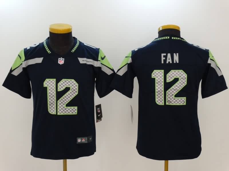 Kids Seattle Seahawks Dark Blue #12 FAN NFL Jersey Kids Seattle Seahawks Dark Blue #12 FAN NFL Jersey