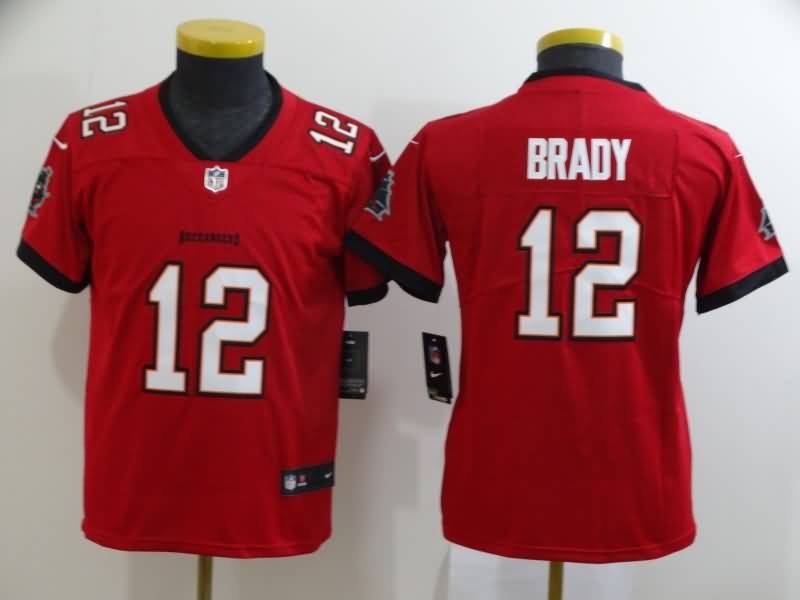 Kids Tampa Bay Buccaneers Red #12 BRADY NFL Jersey 02 Kids Tampa Bay Buccaneers Red #12 BRADY NFL Jersey 02