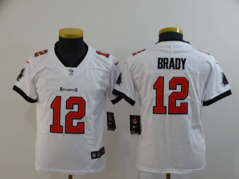 Kids Tampa Bay Buccaneers White #12 BRADY NFL Jersey 02 Kids Tampa Bay Buccaneers White #12 BRADY NFL Jersey 02