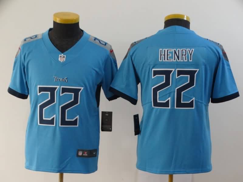 Kids Tennessee Titans Blue #22 HENRY NFL Jersey Kids Tennessee Titans Blue #22 HENRY NFL Jersey