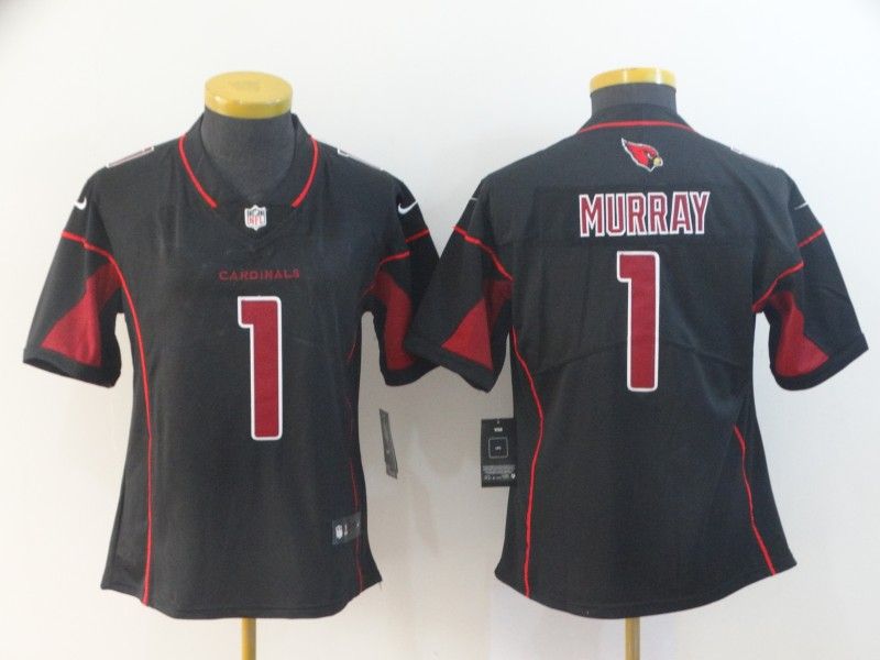 Arizona Cardinals #1 MURRAY Black Women NFL Jersey Arizona Cardinals #1 MURRAY Black Women NFL Jersey