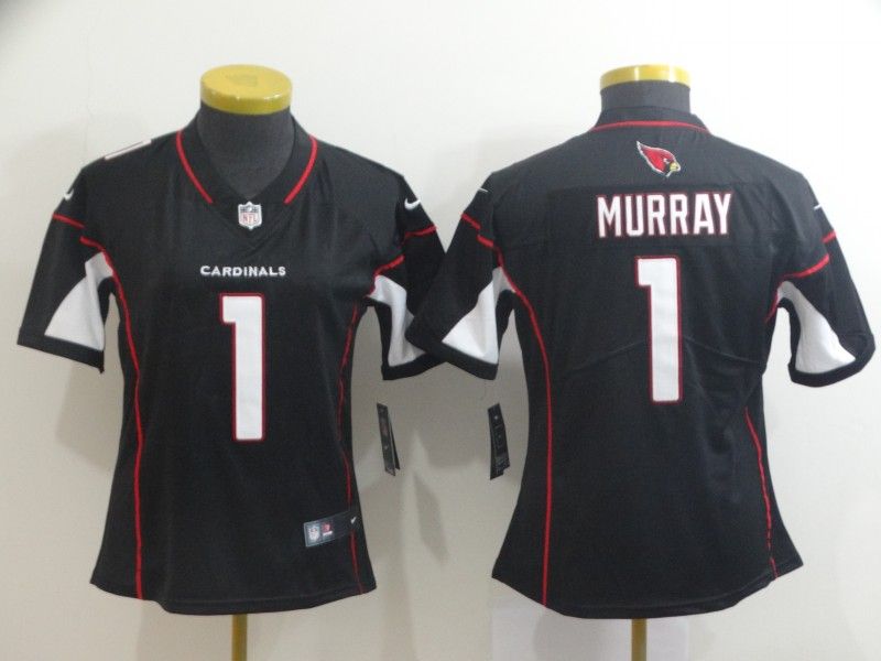 Arizona Cardinals #1 MURRAY Black Women NFL Jersey 02 Arizona Cardinals #1 MURRAY Black Women NFL Jersey 02