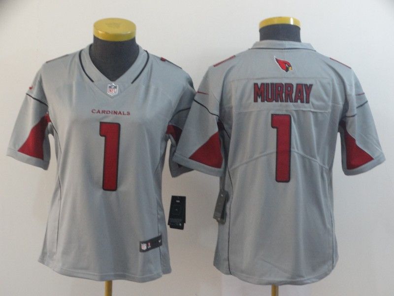 Arizona Cardinals #1 MURRAY Grey Inverted Legend Women NFL Jersey Arizona Cardinals #1 MURRAY Grey Inverted Legend Women NFL Jersey