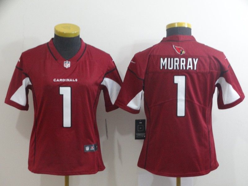 Arizona Cardinals #1 MURRAY Red Women NFL Jersey Arizona Cardinals #1 MURRAY Red Women NFL Jersey
