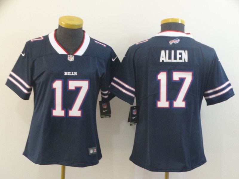 Buffalo Bills #17 ALLEN Dark Blue Women NFL Jersey Buffalo Bills #17 ALLEN Dark Blue Women NFL Jersey