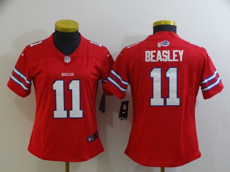 Buffalo Bills #11 BEASLEY Red Women NFL Jersey Buffalo Bills #11 BEASLEY Red Women NFL Jersey