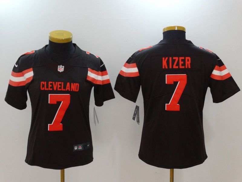 Cleveland Browns #7 KIZER Brown Women NFL Jersey Cleveland Browns #7 KIZER Brown Women NFL Jersey