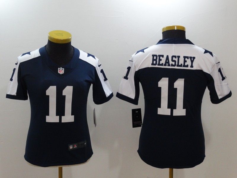 Dallas Cowboys #11 BEASLEY Dark Blue Women NFL Jersey Dallas Cowboys #11 BEASLEY Dark Blue Women NFL Jersey