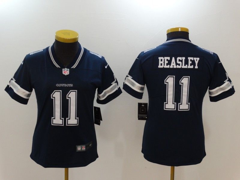 Dallas Cowboys #11 BEASLEY Dark Blue Women NFL Jersey 02 Dallas Cowboys #11 BEASLEY Dark Blue Women NFL Jersey 02