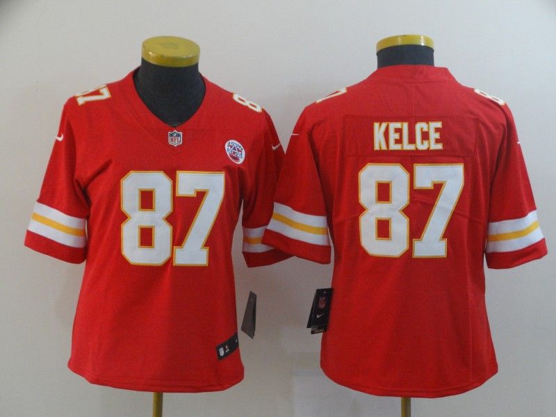 Kansas City Chiefs #87 KELCE Red Women NFL Jersey Kansas City Chiefs #87 KELCE Red Women NFL Jersey