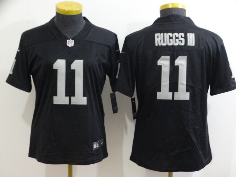 Las Vegas Raiders #11 RUGGS III Black Women NFL Jersey Las Vegas Raiders #11 RUGGS III Black Women NFL Jersey