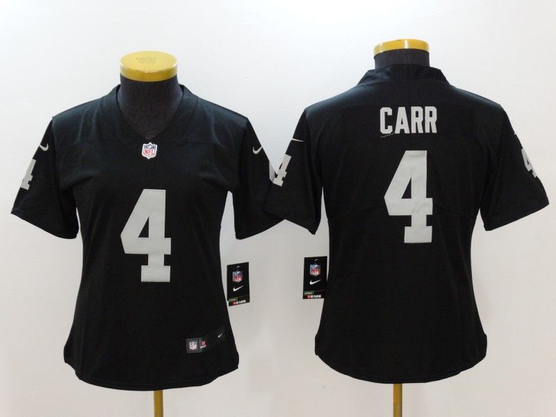 Las Vegas Raiders #4 CARR Black Women NFL Jersey Las Vegas Raiders #4 CARR Black Women NFL Jersey
