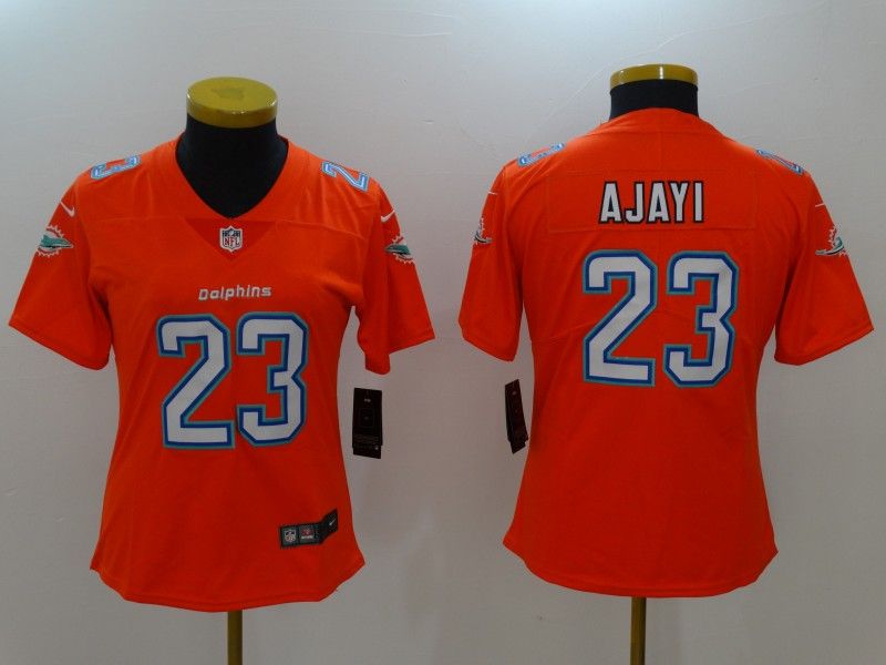 Miami Dolphins #23 AJAYI Orange Women NFL Jersey Miami Dolphins #23 AJAYI Orange Women NFL Jersey