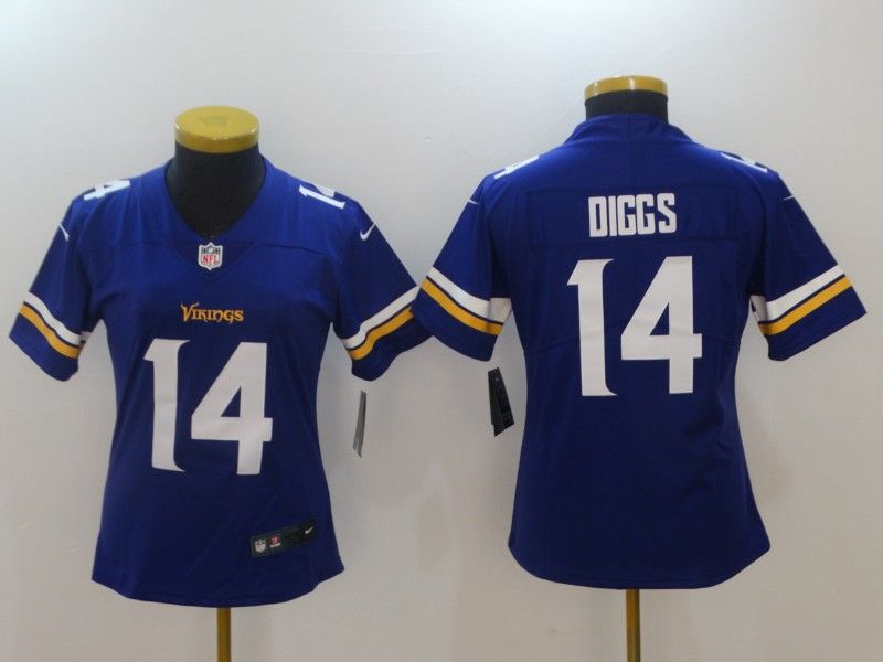 Minnesota Vikings #14 DIGGS Blue Women NFL Jersey Minnesota Vikings #14 DIGGS Blue Women NFL Jersey