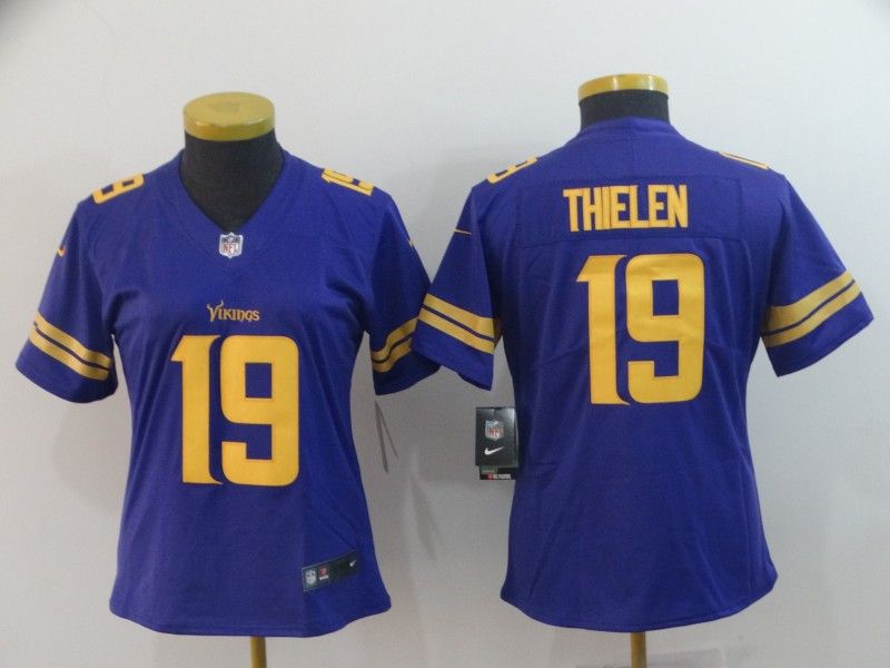 Minnesota Vikings #19 THIELEN Blue Women NFL Jersey 02 Minnesota Vikings #19 THIELEN Blue Women NFL Jersey 02