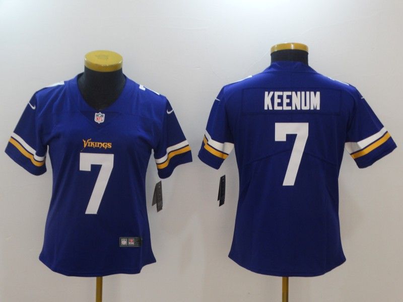 Minnesota Vikings #7 KEENUM Blue Women NFL Jersey Minnesota Vikings #7 KEENUM Blue Women NFL Jersey