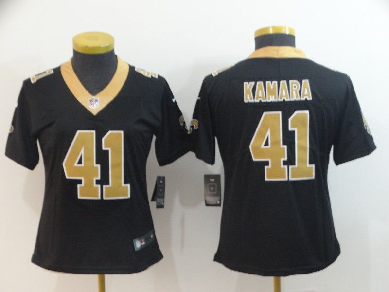 New Orleans Saints #41 KAMARA Black Women NFL Jersey New Orleans Saints #41 KAMARA Black Women NFL Jersey