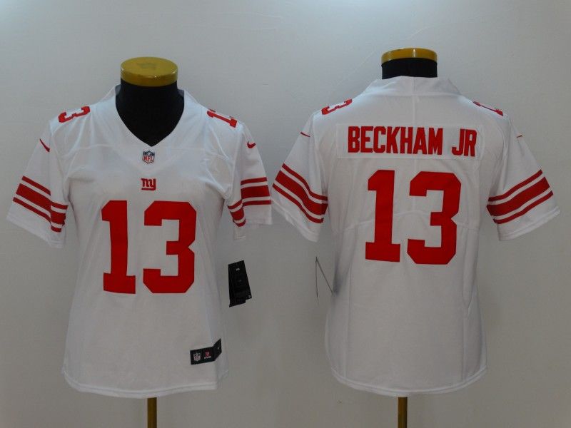 New York Giants #13 BECKHAM JR White Women NFL Jersey New York Giants #13 BECKHAM JR White Women NFL Jersey