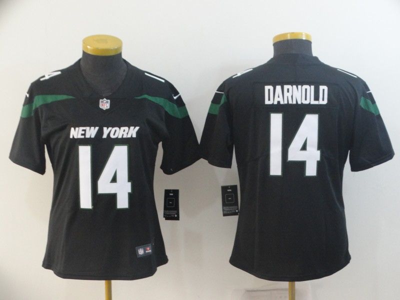 New York Jets #14 DARNOLD Black Women NFL Jersey New York Jets #14 DARNOLD Black Women NFL Jersey