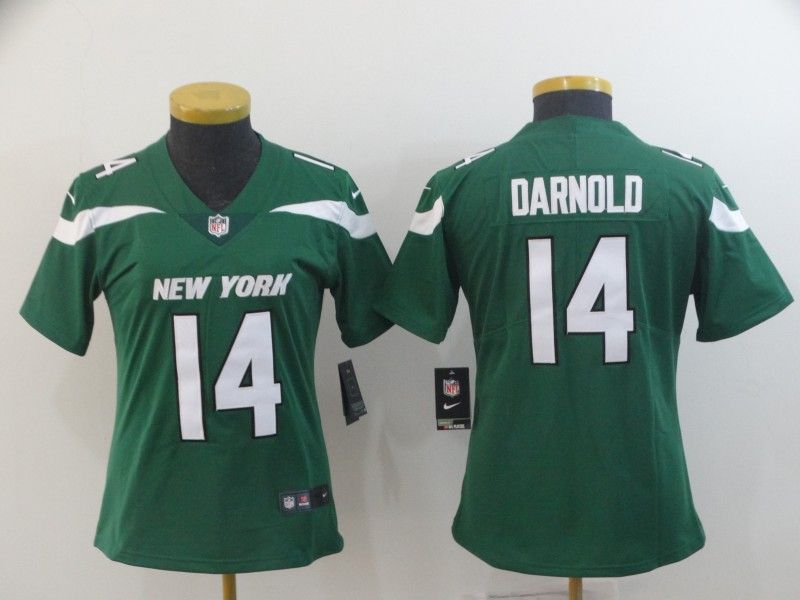 New York Jets #14 DARNOLD Green Women NFL Jersey New York Jets #14 DARNOLD Green Women NFL Jersey
