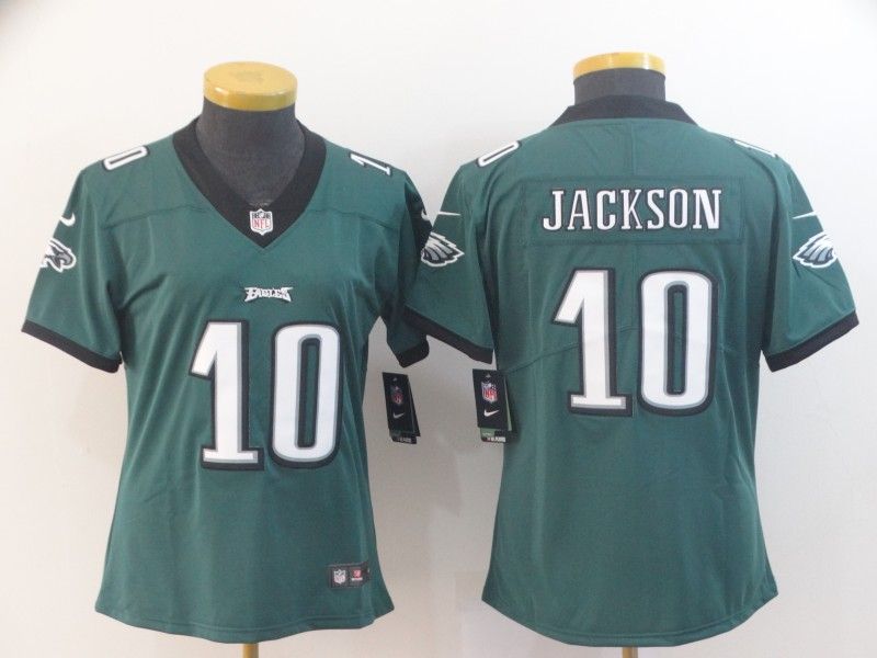 Philadelphia Eagles #10 JACKSON Green Women NFL Jersey Philadelphia Eagles #10 JACKSON Green Women NFL Jersey