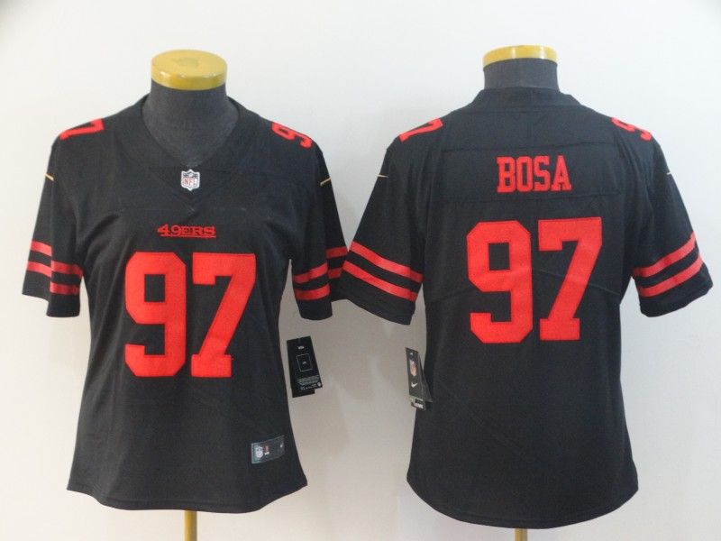 San Francisco 49ers #97 BOSA Black Women NFL Jersey San Francisco 49ers #97 BOSA Black Women NFL Jersey