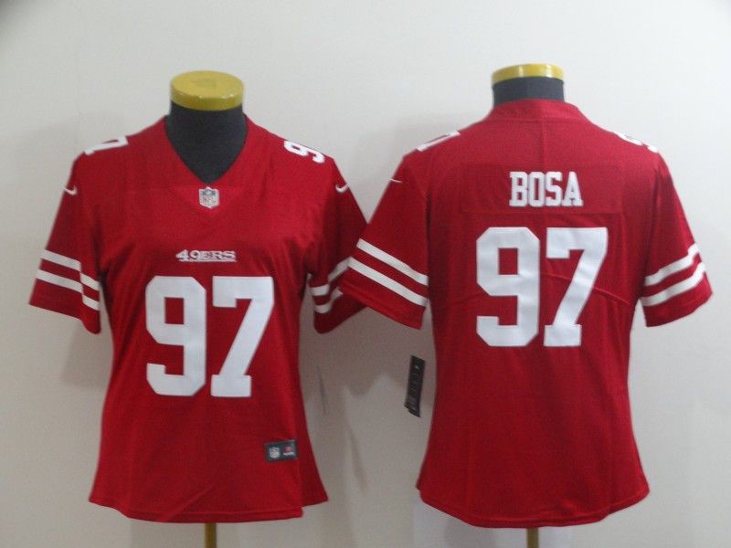 San Francisco 49ers #97 BOSA Red Women NFL Jersey San Francisco 49ers #97 BOSA Red Women NFL Jersey