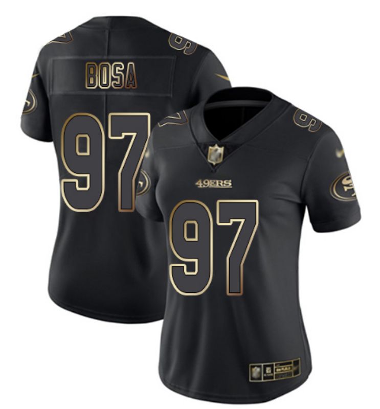 San Francisco 49ers #97 BOSA Black Gold Vapor Limited Women NFL Jersey San Francisco 49ers #97 BOSA Black Gold Vapor Limited Women NFL Jersey