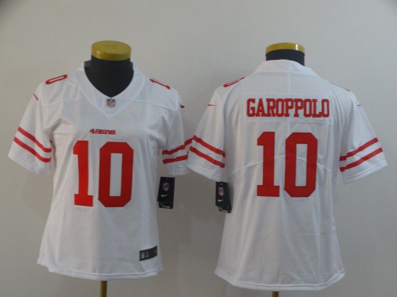 San Francisco 49ers #10 GAROPPOLO White Women NFL Jersey