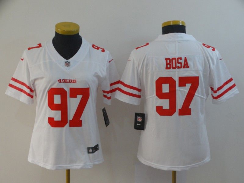 San Francisco 49ers #97 BOSA White Women NFL Jersey San Francisco 49ers #97 BOSA White Women NFL Jersey