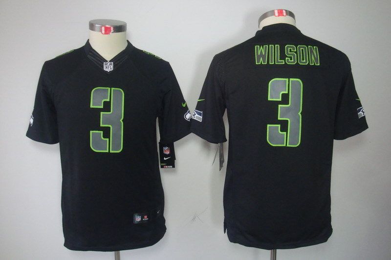 Seattle Seahawks #3 WILSON Black Women NFL Jersey Seattle Seahawks #3 WILSON Black Women NFL Jersey