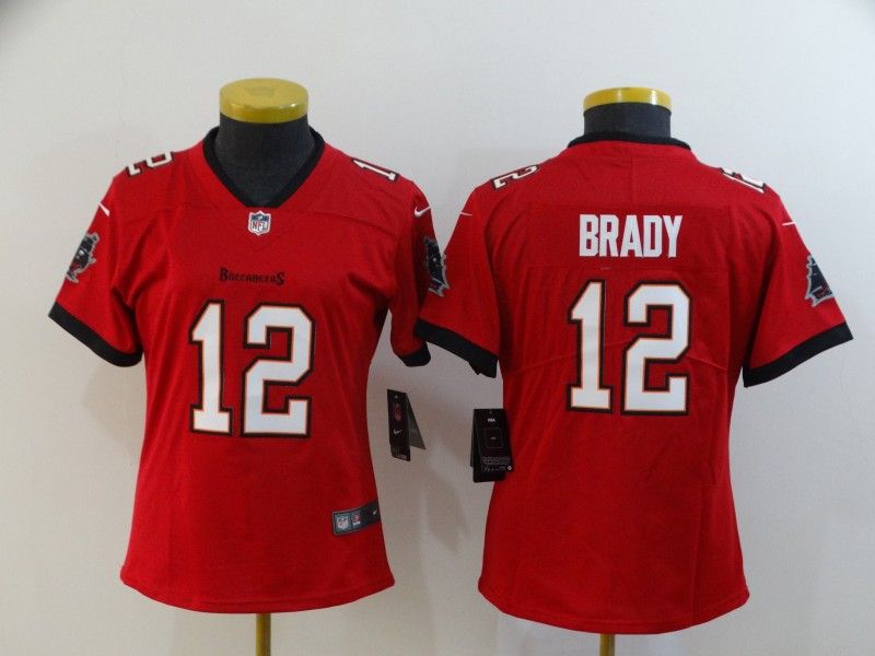Tampa Bay Buccaneers #12 BRADY Red Women NFL Jersey Tampa Bay Buccaneers #12 BRADY Red Women NFL Jersey