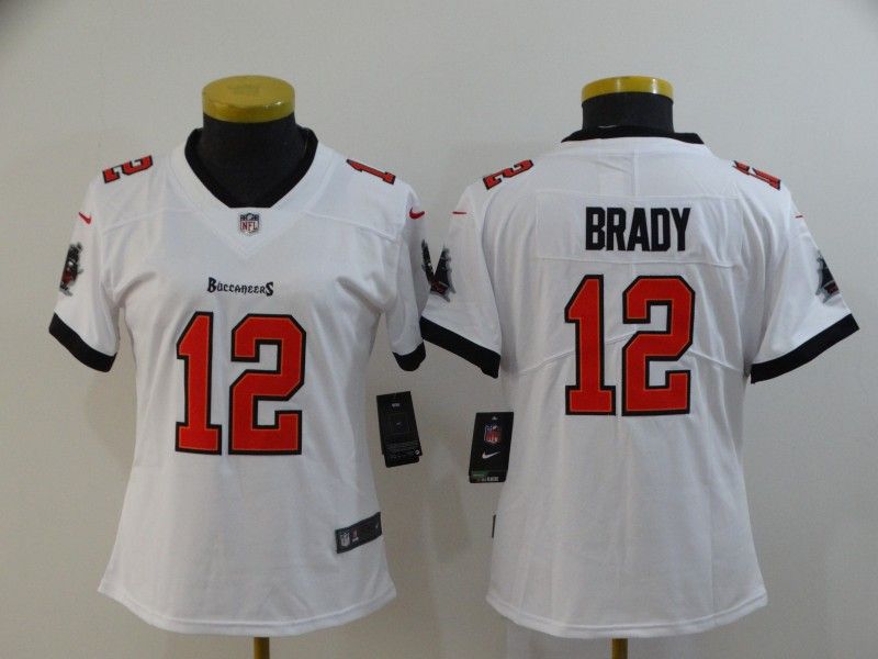Tampa Bay Buccaneers #12 BRADY White Women NFL Jersey Tampa Bay Buccaneers #12 BRADY White Women NFL Jersey