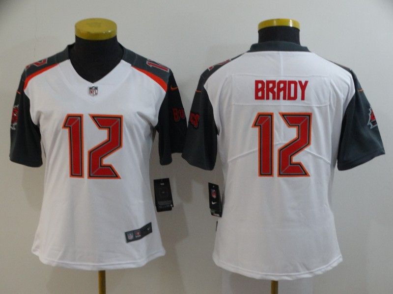 Tampa Bay Buccaneers #12 BRADY White Women NFL Jersey 02 Tampa Bay Buccaneers #12 BRADY White Women NFL Jersey 02