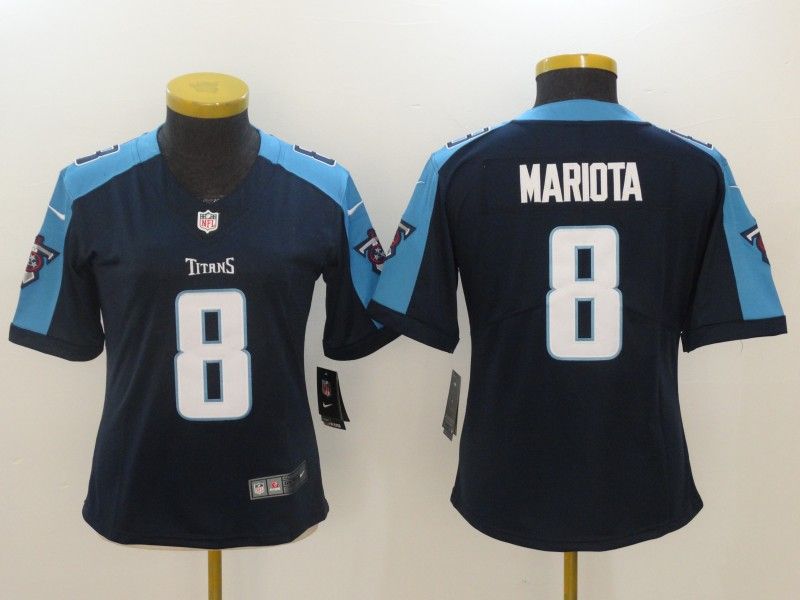Tennessee Titans #8 MARIOTA Dark Blue Women NFL Jersey Tennessee Titans #8 MARIOTA Dark Blue Women NFL Jersey