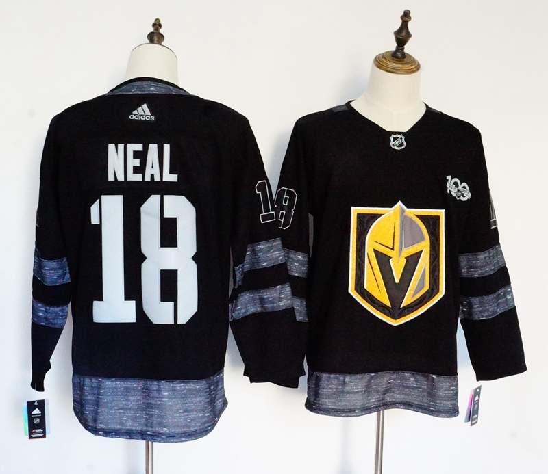 Vegas Golden Knights Black #18 NEAL 100th Anniversary NHL Jersey Vegas Golden Knights Black #18 NEAL 100th Anniversary NHL Jersey