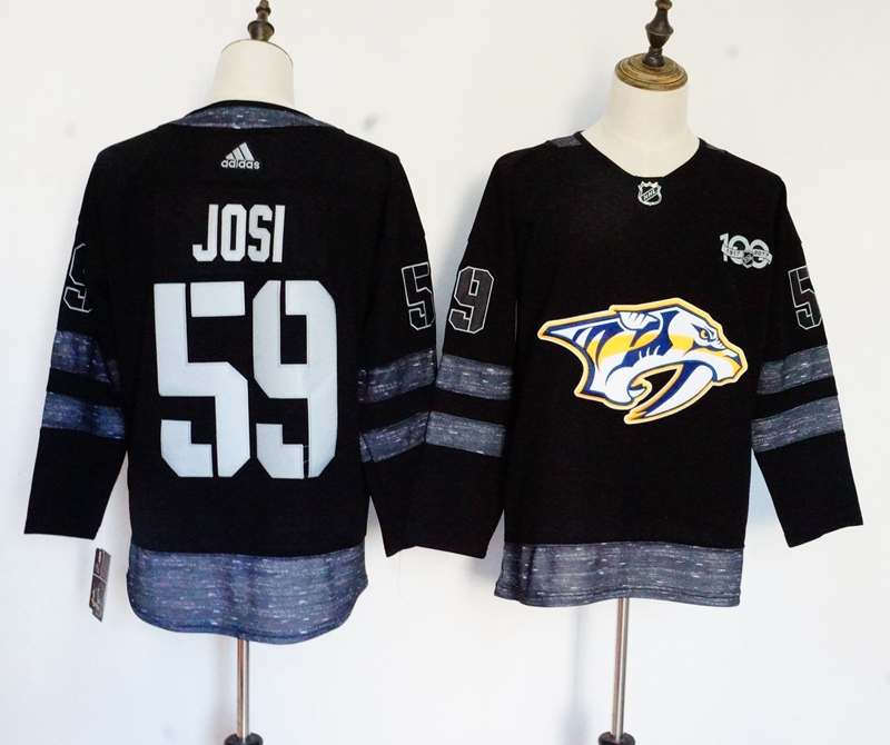 Nashville Predators Black #59 JOSI 100th Anniversary NHL Jersey Nashville Predators Black #59 JOSI 100th Anniversary NHL Jersey