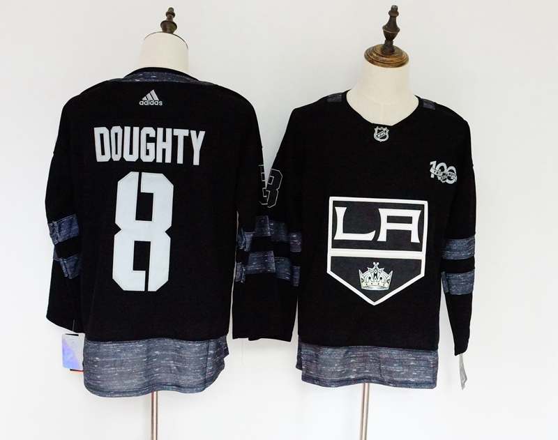 Los Angeles Kings Black #8 DOUGHTY 100th Anniversary NHL Jersey Los Angeles Kings Black #8 DOUGHTY 100th Anniversary NHL Jersey