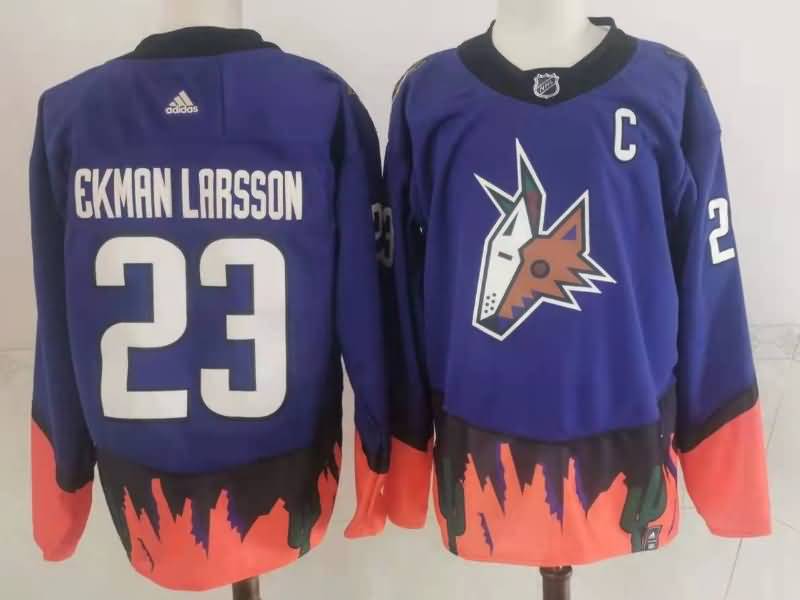 Arizona Coyotes Purple #23 EKMAN LARSSON NHL Jersey Arizona Coyotes Purple #23 EKMAN LARSSON NHL Jersey