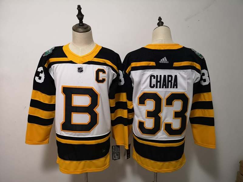 Boston Bruins White #33 GHARA Classics NHL Jersey Boston Bruins White #33 GHARA Classics NHL Jersey