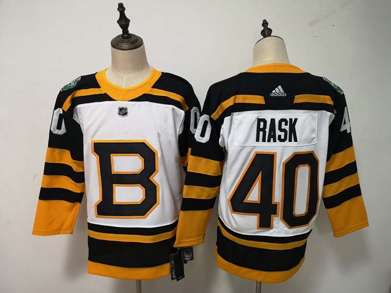 Boston Bruins White #40 RASK Classics NHL Jersey Boston Bruins White #40 RASK Classics NHL Jersey
